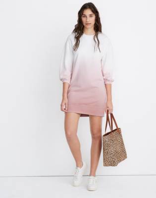 Dip-Dye Sweatshirt Mini Dress